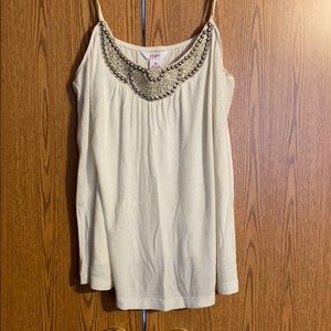 5/$25 White Beaded Tank Top Candies